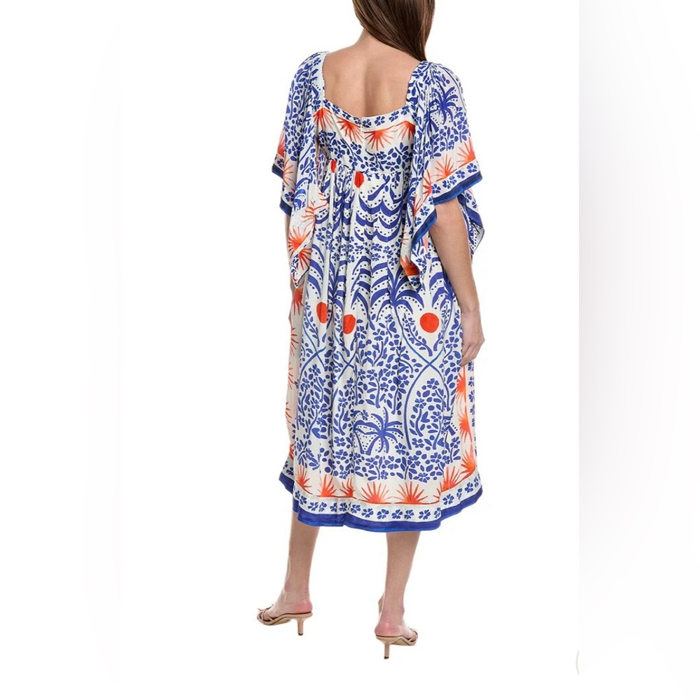 Gorgeous! Blue Afternoon Breeze Scarf Sleeve Midi Dress! This will turn heads! - Picture 3 of 5